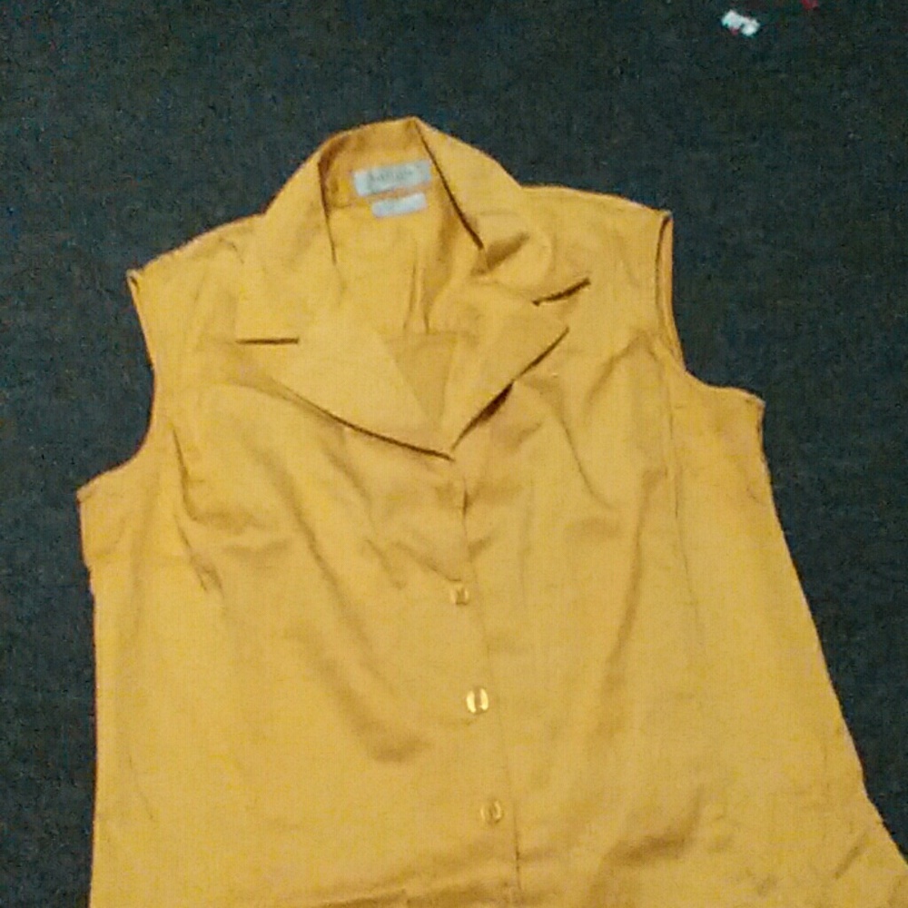 Sleeveless button down